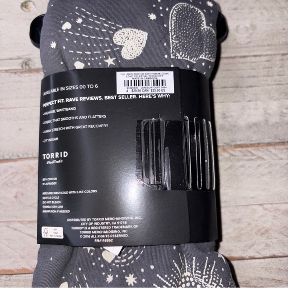 Torrid  Full Length Signature Waist Premium Love Heart  Periscope Leggings 4X - Picture 8 of 16